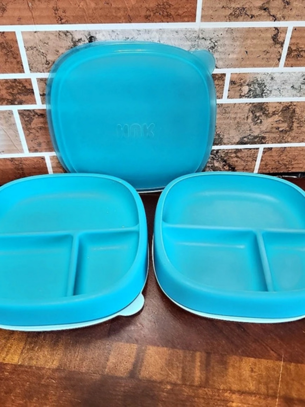 NUK First Choice Suction Plates and Lids Blue
